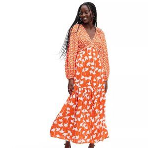 DVF for Target - Women's V-Neck Ginkgo Cherry Tomato Maxi Dress